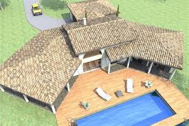 Plan De Maison En U Mediterraneenne Galice Ciel Piscine Plan Maison En U Plan De Maison Familiale Plan Architecture Maison