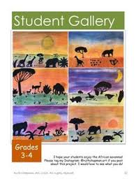 African Savanna Animals Elementary Art Projects Chalk Pastel Projects For Kids Silhouette Art P African Art Projects African Savanna Animals African Animals