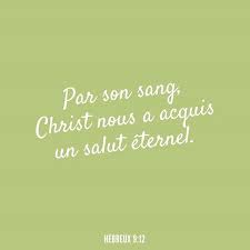 La Bible Verset Illustre Hebreux 9 12 Par Son Sang Christ Nous A Acquis Un Salut Eternel La Bible Verset Du Jour Christ