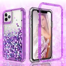 Soft clear case is made of flexible tpu plastic material. Coverlab Case For Apple Iphone 11 Pro Max Hard Clear Glitter Liquid Waterfall Case Cover Purple Walmart Com Walmart Com