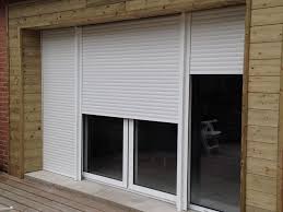 Baie Vitree Aluminium 4 Vantaux Bardage Bois 3 Volets Roulants Independants A Wattignies Bardage Bois Bardage Baie Vitree