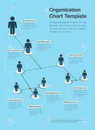 Simple Company Organization Hierarchy Chart Template With Place