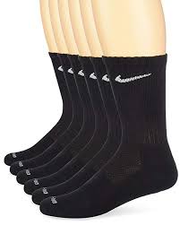 Nike Dri Fit Crew Training Socks Large 6 Pair