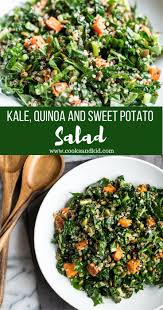 Kale Salad With Quinoa Sweet Potatoes And Shallot Vinaigrette Recipe In 2020 Sweet Potato Salad Recipe Salad With Sweet Potato Kale Sweet Potato Salad