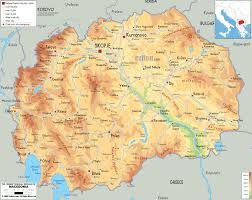 North macedonia is a country situated in southeastern europe with geographic coordinates. Physical Map Of Macedonia Map Macedonia Map Macedonia