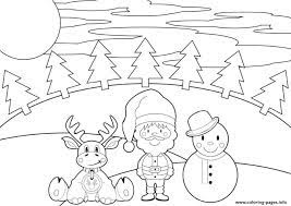 These alphabet coloring sheets will help little ones identify uppercase and lowercase versions of each letter. Reindeer Santa And Snowman Christmas S Printable3c57 Coloring Pages Printable