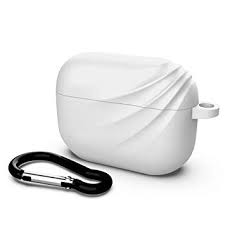 Buy Protective Case For Apple Airpod Pro 2019 Spiral Design Silicone Cover Slim Skin With Metal Carabiner For Airpods Pro Charging Box Visible Front Led White Online At Low Prices In India