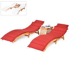 We did not find results for: Costway 3pcs Wooden Folding Lounge Chair Set Cushion Pad Pool Deck Overstock 31500525