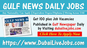 3 256 557 tykkäystä · 69 664 puhuu tästä. Gulf News Jobs In Dubai 2021 100 Plus Vacancies Hiring For Dubai