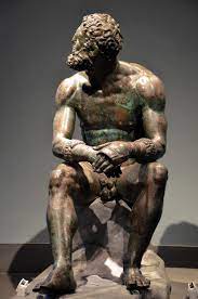 File:Boxer of Quirinal, Greek Hellenistic bronze sculpture of a sitting  nude boxer at rest, 100-50 BC, Palazzo Massimo alle Terme, Rome  (13332787415).jpg - Wikimedia Commons