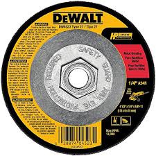 Dewalt Dw4523 4 1 2 Inch By 1 4 Inch By 5 8 Inch General Purpose Metal Grinding Wheel