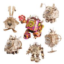 5.0 out of 5 stars. Rokr 6 Kinds Diy Steampunk Music Box 3d Wooden Puzzle Assembly Model Building Kit Toys For Children Birthday Gift Drop Shipping Buy At The Price Of 23 99 In Aliexpress Com Imall Com