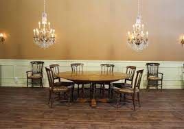 Traditional mahogany dining table with mahogany border for a formal living space. Extra Large Round Dining Tables Houzz