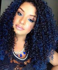 Pale and medium shades of caramel make for a soft, subtle curly hair with highlights style. 10 Women Who Rock Blue Hair So Well Naturallycurly Com