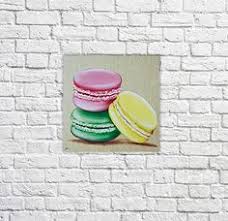 Tableau Macarons Sur Lin Decoration Murale De Cuisine Decoration Murale De Cuisine Decoration De Cuisine Tableau Original