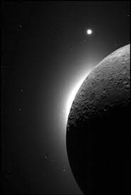 The Moon Eclipsing The Sun With The Planet Venus Shining Brightly Nearby As Seen By The Clementine Probe In 1994 Astronomy Moon Galaxies