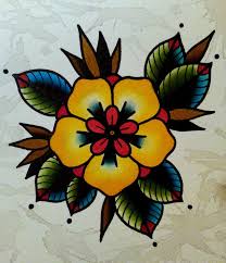 Luis Marquardt Germany Traditional Tattoo Flowers Pansy Tattoo Traditional Tattoo