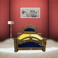 See more ideas about royal bed, luxury bedding, bedding sets. Craftatoz King Size Bed With Storage Royal Teak Wood Bedroom Set With Side Tables Wooden Furniture Amazon In Home Kitchen