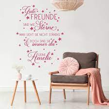 Wandtattoo Mit Wunschtext Gute Freunde Sind Wie Sterne Gute Freunde Sind Wie Sterne Wandtattoo Wandtattoo Spruche
