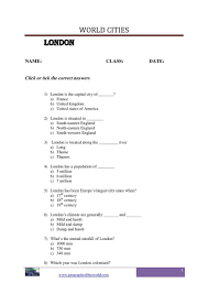 London City Question And Answer Worksheet Pdf Page Image Geography Worksheets Social Studies Worksheets World Cities