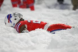 The buffalo bills and indianapolis colts played in some wintry conditions on sunday, as a thick blanket of snow covered the playing surface at new era field throughout the afternoon. Buffalo Bills Take On Indianapolis Colts In Midst Of Wild Snowy Blizzard In Crazy Nfl Spectacle