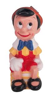 Vintage Walt Disney Productions Slot Pinocchio Bank Play Pal Plastics 1970s 