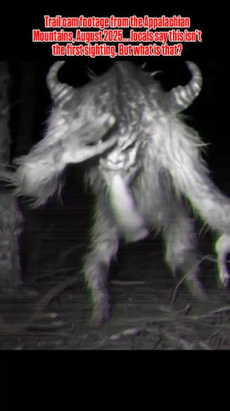 @imagineartofficial #imagineartpulse Trail cam footage from the Appalachian  Mountains last week… locals say this isn’t the first sighting. But what is  that? Is it a Skinwalker?
