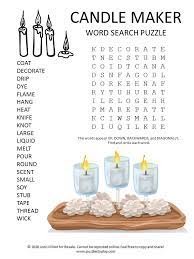 150 3 2 this is how you make a fun cardboard puzzle. Candle Maker Word Search Puzzle Puzzles To Play