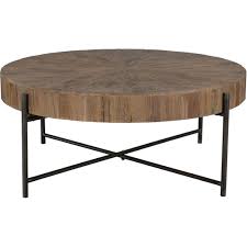 Reclaimed elm tabletop provides plenty of space to place your life objects on; Classic Home 51004942 Molly 39 Coffee Table In Starburst Reclaimed Elm Iron