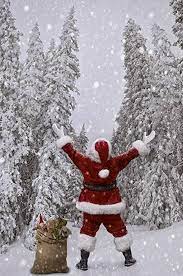 Santa In The Snow Christmas Scenes Christmas Pictures Christmas Magic