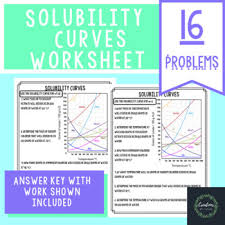 Use the graph to answer the following questions. Solubility Curves Worksheet Detailed Answer Key Distance Learning
