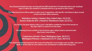 How public facilities will be affected during the restrictions * coronavirus: New Zealand Football On Twitter Isps Handa Men S Premiership Games Can Continue This Weekend But Games In The Auckland Region Will Be Subject To Alert Level 2 Regulations Ispshandaprem Https T Co Mfodgbyd60