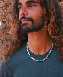 White Heishi Choker for Men