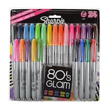 The lines won't be very dark, but it was definitely good enough for what we used it for (simple. Sharpie Fine Permanent Marker 80s Glam Assorted Set Of 24 Cult Pens