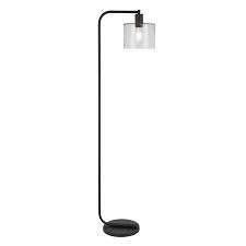 Cadmus Industrial Farmhouse Metal Floor Lamp With Seeded Glass Shade Walmart Com Floor Lamp Farmhouse Floor Lamps Lamp