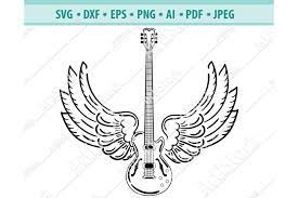 Download Electric Guitar Svg Wings Svg Guitar Svg Dxf Png Eps 436752 Svgs Design Bundles