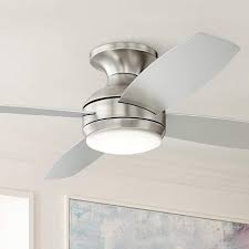 52 Casa Elite Brushed Nickel Led Hugger Ceiling Fan 8y397 Lamps Plus Deco Salle De Bain Led Et Deco Salon