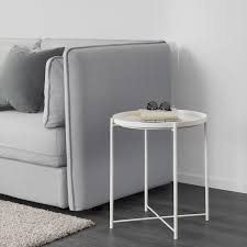 A coffee table is the focus of any living room furniture layout and creates the perfect spot for entertaining. Gladom White Tray Table 45x53 Cm Ikea