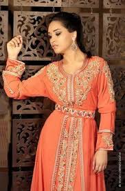 تشكيلة مذهلة من القفطان الصيفي باللون البرتقالي mon projet couture moroccan fashion gorgeous dresses moroccan dress