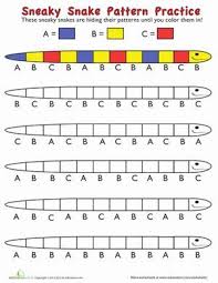 Some of the worksheets displayed are coloring pattern 1, patterns with geometric shapes, play ball ab pattern work, repeating patterns, complete the patterns, ab word family list. Math Worksheets For Kindergarten Patterns
