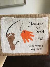 Birthday Crafts For Dad Hooked On Dad Father S Day Hand And Footprint Art Dad Crafts Father S Day Diy Fathers Day Crafts