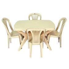 Affordable glass top dining room table and chair sets for sale. Cello Sleek Plastic Dining Table Set 4 Chairs And 1 Table Rs 4650 Set Id 21268617012