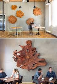 Waxman S Restaurant Wood Sculpture By Kyle Minor Design At Waxman S Wood Art Projects Wood Sculpture Reclaimed Wood Art
