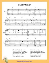 Late beginner to early intermediate: Silent Night Piano Lesson On Videos Lyrics Free Sheet Music For Piano