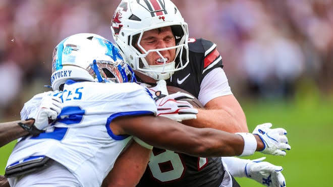 Kentucky football score, South Carolina vs UK SEC game stats, channel