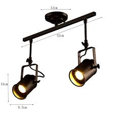 Huahan Extension Adjustable Track Lighting Ceiling Light Spotlight Track Lights Two Heads Farmhouse Goals