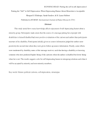 Not everyone is meant to be funny, just as not every attempt at humor will be successful. Pdf Putting The Self In Self Deprecation When Deprecating Humor About Minorities Is Acceptable