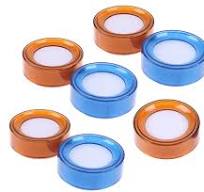 2PCS/Lot Plastic Round Case Finger Wet Sponge Damper For Casher Count Money