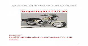 Trova il concessionario più vicino a te. Keeway Superlight 125 Service Manual