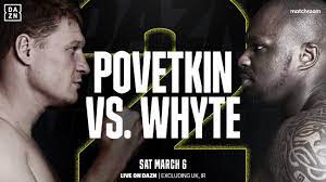 Kongo defends wbo global title against mckinson. Povetkin Vs Whyte 2 Dazn Sky March 27 Boxing Schedule